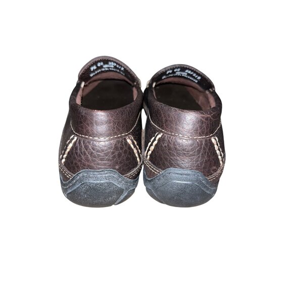 LL Bean Driving Loafers Mens 7.5 EE Wide 287219 Used Brown Pebbled Slip-On main image 8